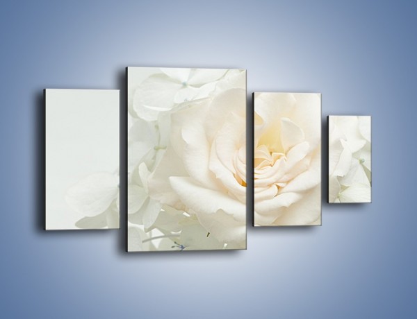 Obraz na płótnie – Czysta biel kwiatów – czteroczęściowy K712W4