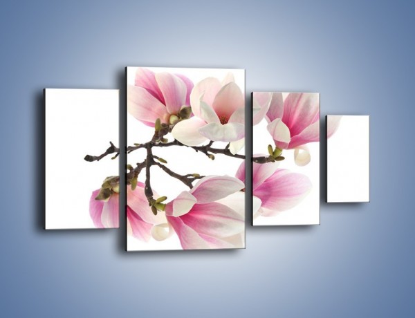 Obraz na płótnie – Wirujące kwiaty magnolii – czteroczęściowy K781W4