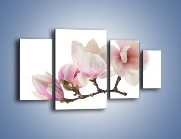 Obraz na płótnie – Obcięte gałązki białych różowych kwiatów – czteroczęściowy K783W4