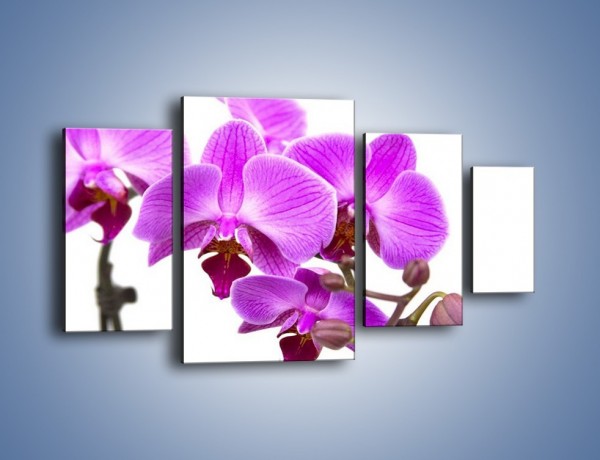 Obraz na płótnie – Samotne kwiaty bez dodatków – czteroczęściowy K870W4