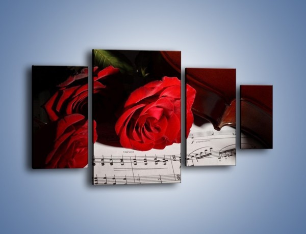 Obraz na płótnie – Sonety pisane miłością do róż – czteroczęściowy K906W4