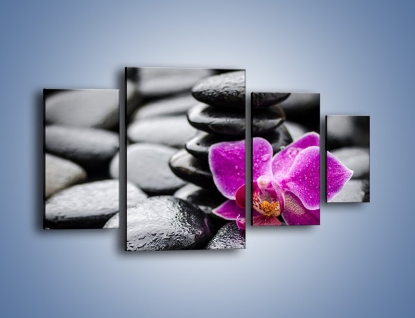 Obraz na płótnie – Malutki kwiatek i morze kamieni – czteroczęściowy K983W4