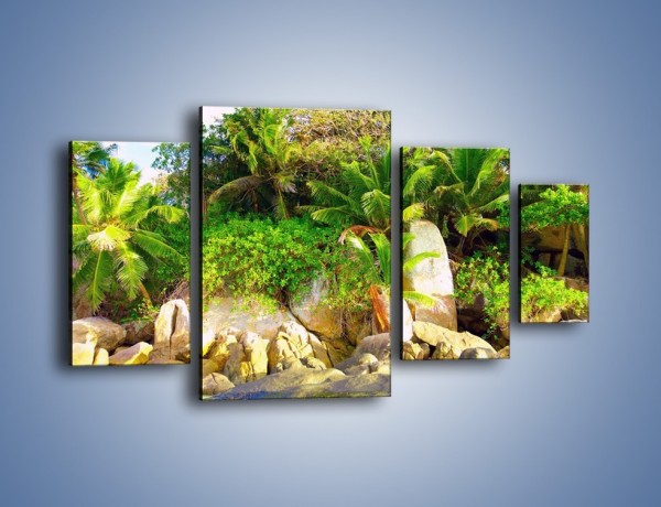 Obraz na płótnie – Ściana tropikalnych drzew – czteroczęściowy KN086W4
