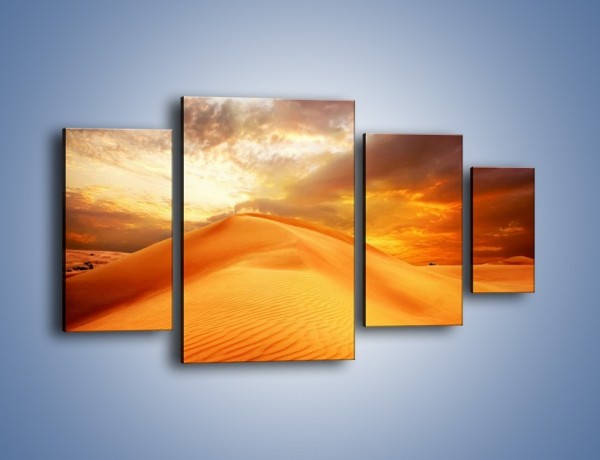 Obraz na płótnie – Słońce zatopione w piasku – czteroczęściowy KN1093AW4