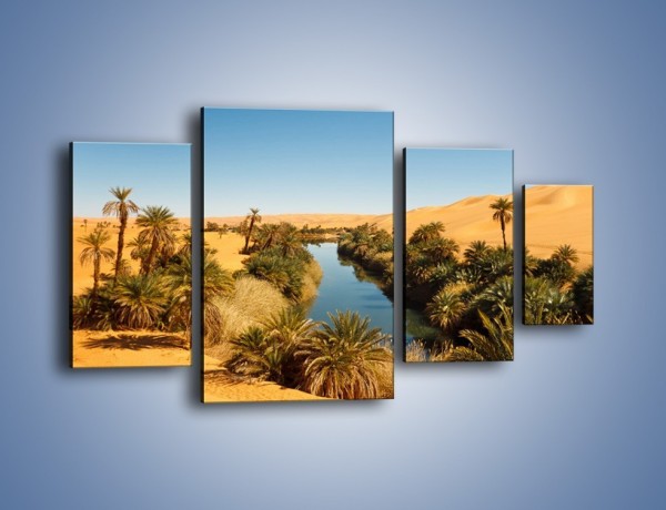 Obraz na płótnie – Woda woda na pustyni – czteroczęściowy KN1294AW4