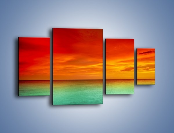 Obraz na płótnie – Horyzont w kolorach tęczy – czteroczęściowy KN1303AW4
