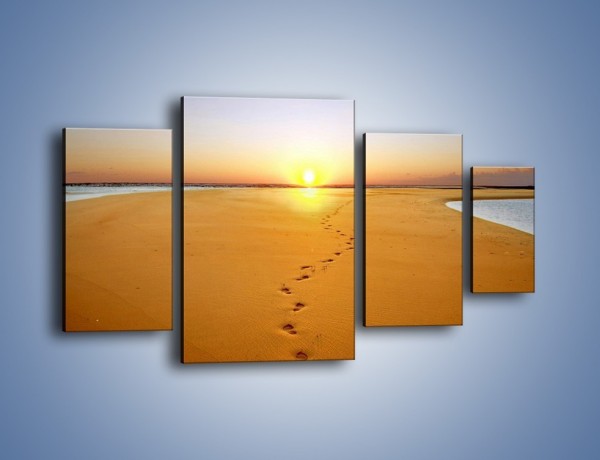 Obraz na płótnie – Piaskowym krokiem do słońca – czteroczęściowy KN165W4