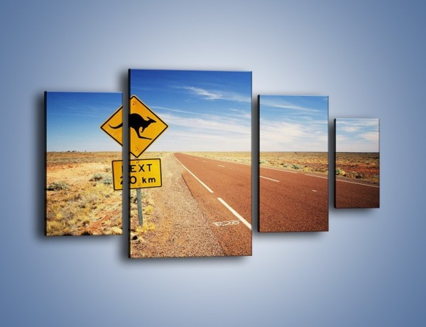 Obraz na płótnie – Droga do raju przez australię – czteroczęściowy KN315W4