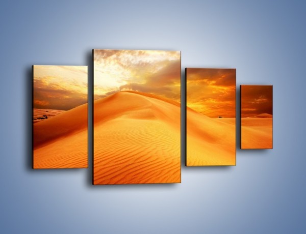 Obraz na płótnie – Spokojny oddech w pustynnym klimacie – czteroczęściowy KN567W4