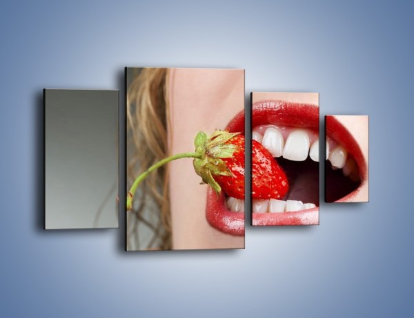 Obraz na płótnie – Mocny chwyt zębami – czteroczęściowy L122W4