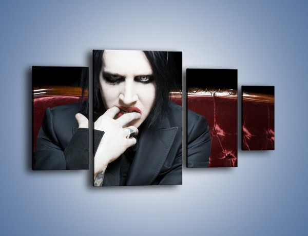 Obraz na płótnie – Manson i jego czarny charakter – czteroczęściowy L240W4