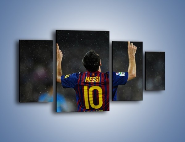 Obraz na płótnie – Messi wielkim zwycięzcą – czteroczęściowy L241W4