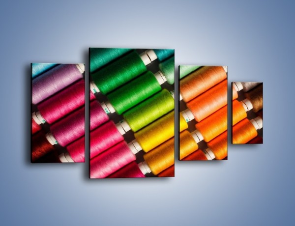 Obraz na płótnie – Szpulki kolorowych nici – czteroczęściowy O035W4