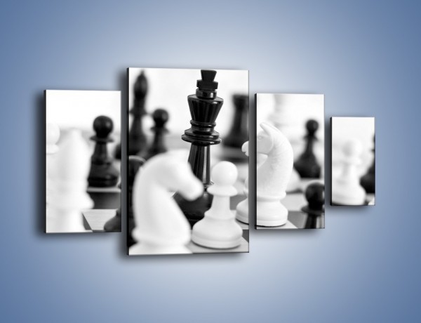 Obraz na płótnie – Walka o wygraną w szachy – czteroczęściowy O097W4