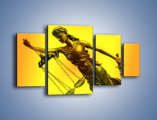 Obraz na płótnie – Figurka ważna w świecie prawa – czteroczęściowy O164W4