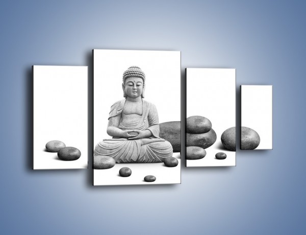 Obraz na płótnie – Budda wśród kamieni – czteroczęściowy O229W4