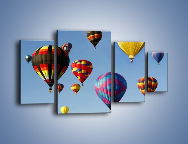 Obraz na płótnie – Kolorowe balony na niebie – czteroczęściowy TM009W4