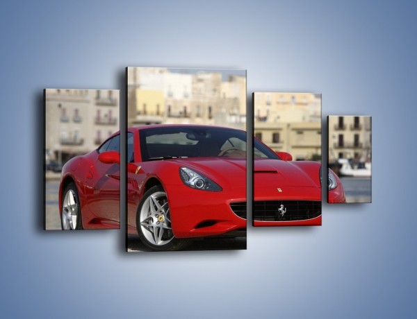 Obraz na płótnie – Czerwone Ferrari California – czteroczęściowy TM057W4