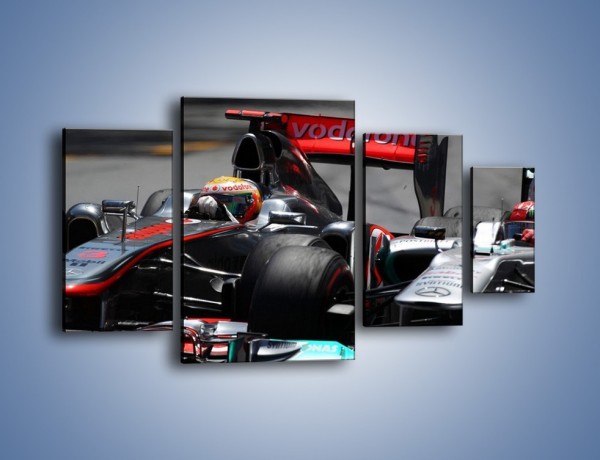 Obraz na płótnie – McLaren Mercedes Monaco GP – czteroczęściowy TM076W4