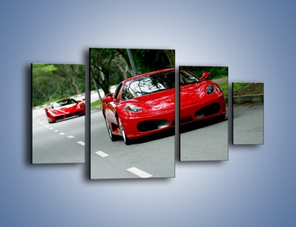 Obraz na płótnie – Ferrari F430 i Ferrari Enzo – czteroczęściowy TM090W4