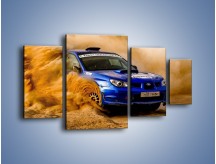 Obraz na płótnie – Subaru WRX STI na pustyni – czteroczęściowy TM104W4