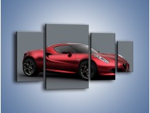 Obraz na płótnie – Alfa Romeo 4C Coupe – czteroczęściowy TM140W4