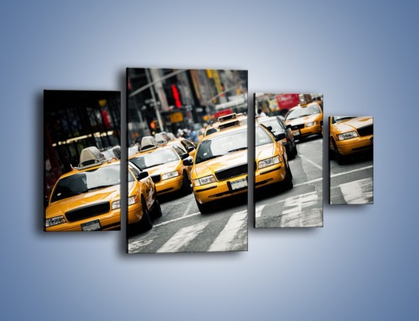 Obraz na płótnie – Nowojorskie taksówki – czteroczęściowy TM149W4