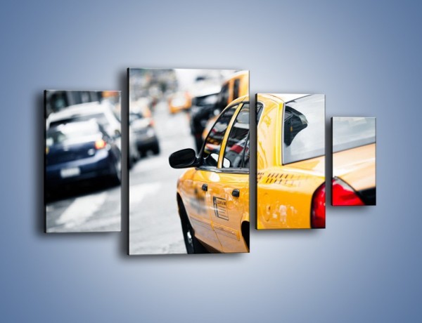 Obraz na płótnie – Żółta taksówka w Nowym Yorku – czteroczęściowy TM150W4