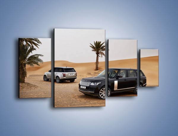 Obraz na płótnie – Range Rovery na pustyni – czteroczęściowy TM154W4