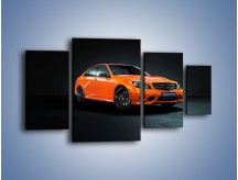 Obraz na płótnie – Mercedes Benz C 63 AMG orange – czteroczęściowy TM192W4