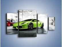 Obraz na płótnie – Lamborghini Gallardo w garażu – czteroczęściowy TM205W4