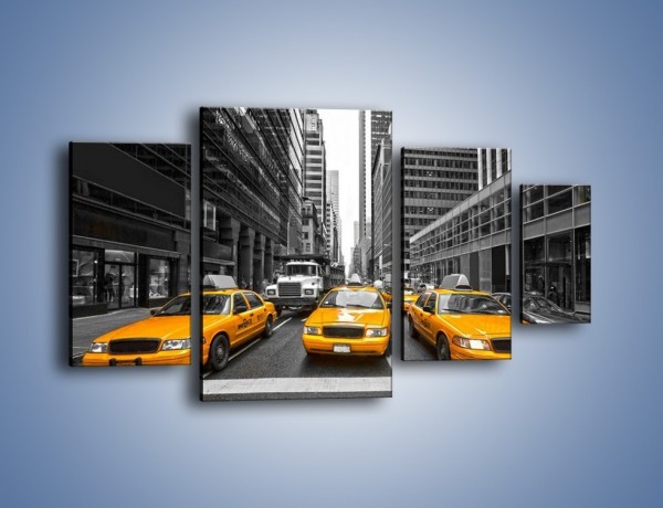 Obraz na płótnie – Żółte taksówki na Manhattanie – czteroczęściowy TM220W4