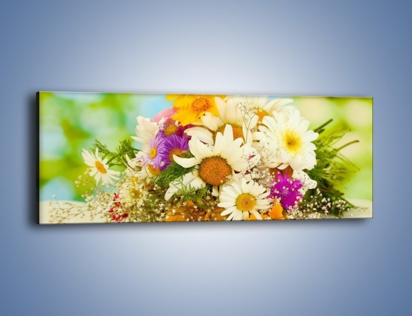 Obraz na płótnie – Bukiecik dla małej ogrodniczki – jednoczęściowy panoramiczny K369
