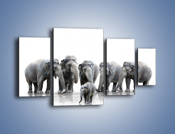 Obraz na płótnie – Na przyjęciu u słoniątka – czteroczęściowy Z209W4
