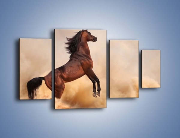 Obraz na płótnie – Koń na warcie – czteroczęściowy Z234W4