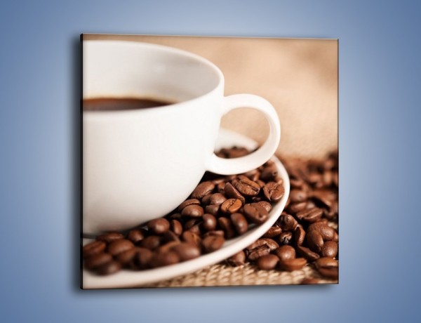 Obraz na płótnie – Kawa z bliska – jednoczęściowy kwadratowy JN431