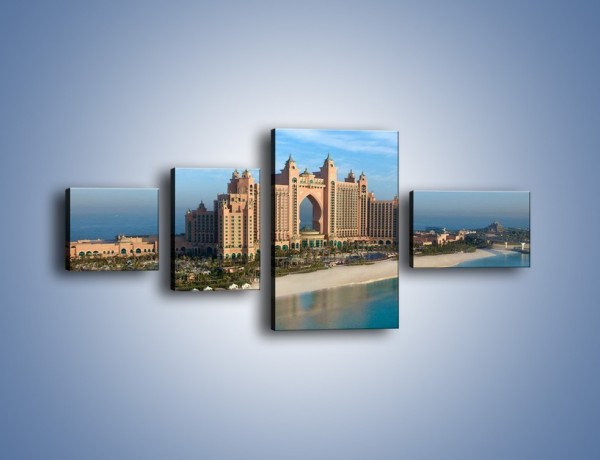 Obraz na płótnie – Atlantis Hotel w Dubaju – czteroczęściowy AM341W5