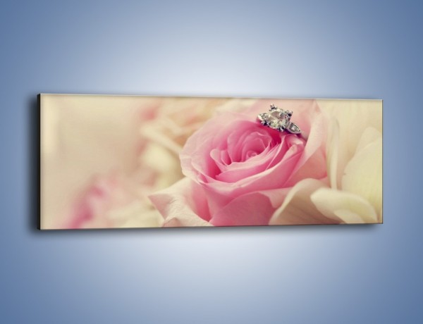 Obraz na płótnie – Związek z różą na zawsze – jednoczęściowy panoramiczny K393
