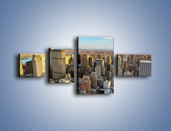 Obraz na płótnie – Manhattan w Nowym Yorku – czteroczęściowy AM412W5