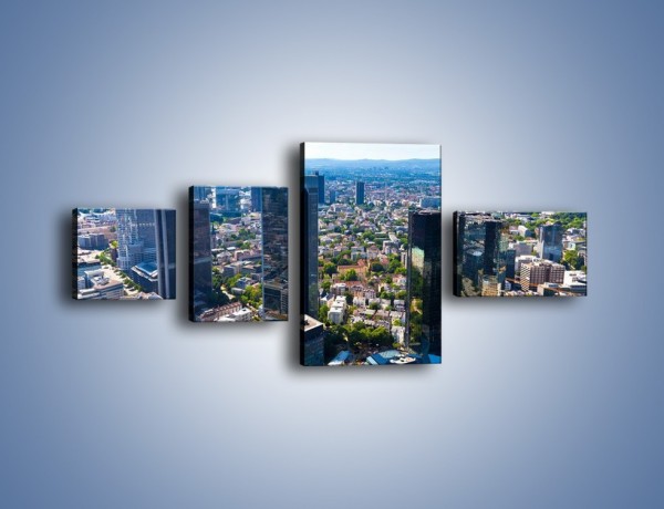Obraz na płótnie – Panorama Frankfurtu – czteroczęściowy AM414W5