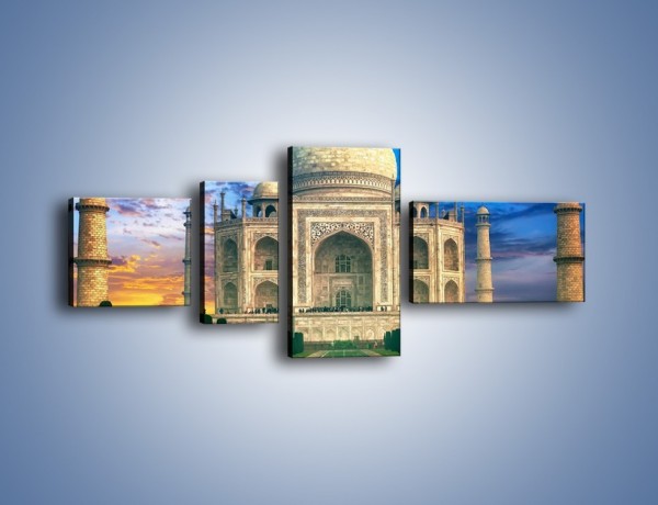 Obraz na płótnie – Tadź Mahal pod niebieskim niebem – czteroczęściowy AM466W5