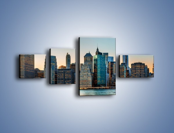 Obraz na płótnie – Panorama Manhattanu – czteroczęściowy AM521W5