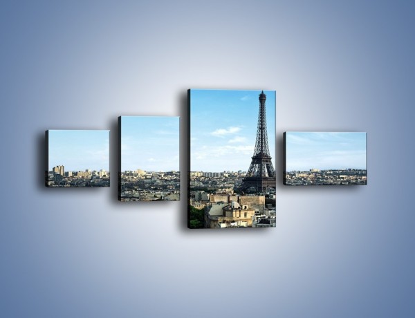 Obraz na płótnie – Wieża Eiffla w Paryżu – czteroczęściowy AM561W5