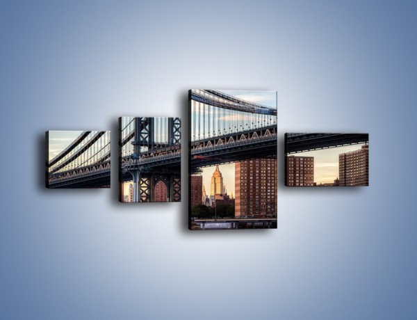 Obraz na płótnie – Manhattan Bridge – czteroczęściowy AM607W5