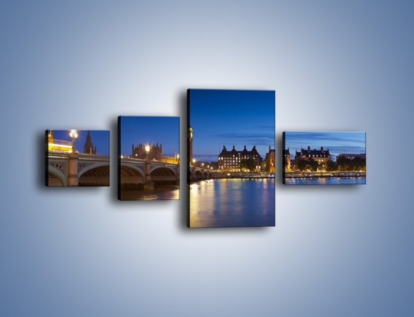 Obraz na płótnie – London Bridge i Big Ben – czteroczęściowy AM620W5