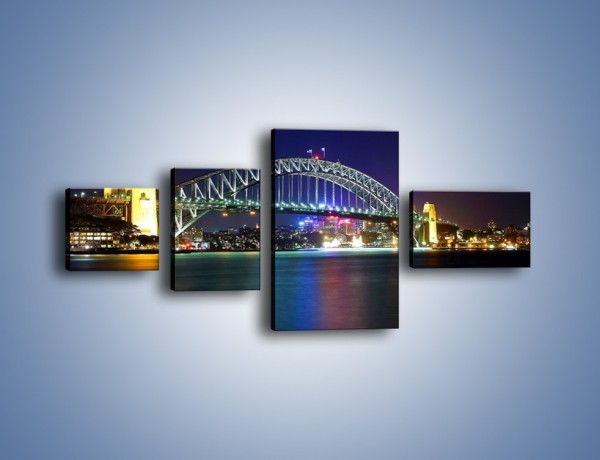 Obraz na płótnie – Sydney Harbour Bridge – czteroczęściowy AM629W5