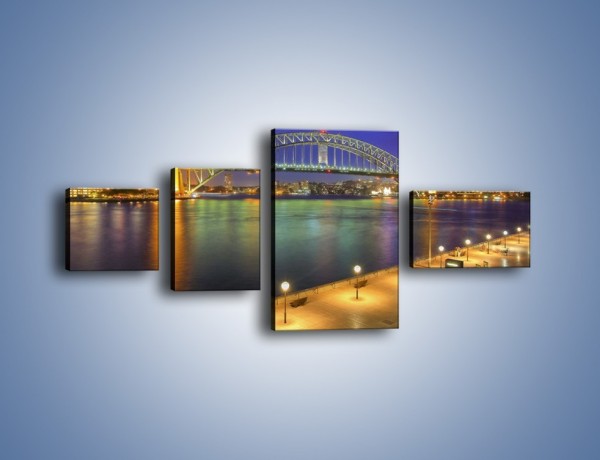 Obraz na płótnie – Most nad zatoką Port Jackson w Sydney – czteroczęściowy AM631W5