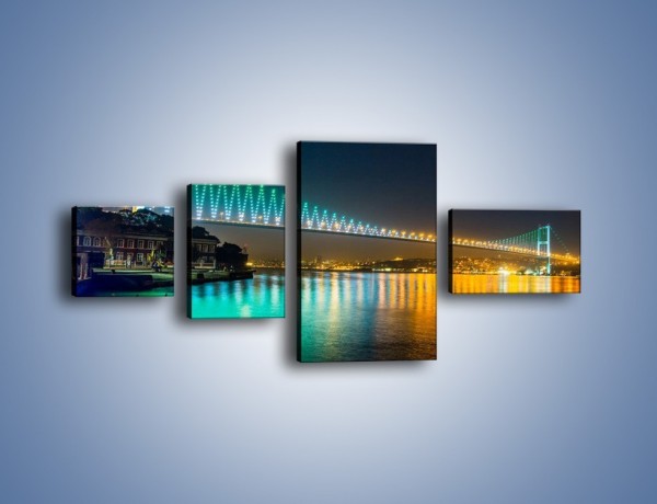 Obraz na płótnie – Most Bosforski w Turcji – czteroczęściowy AM654W5