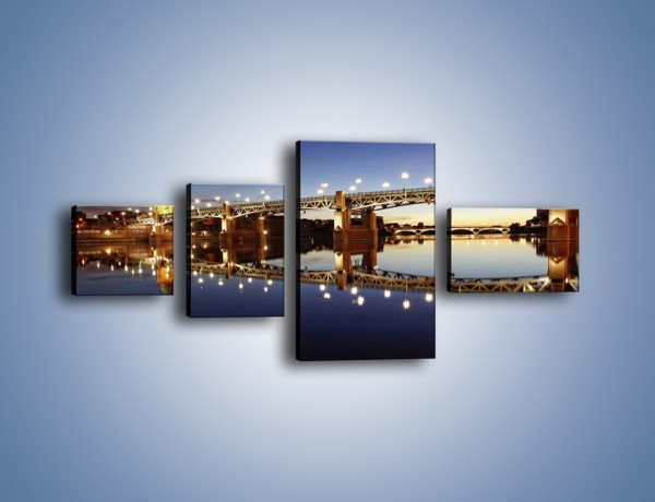 Obraz na płótnie – Most Saint-Pierre w Tuluzie – czteroczęściowy AM665W5