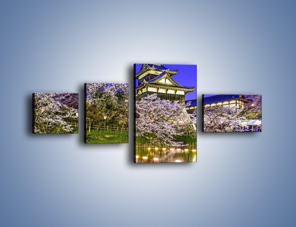 Obraz na płótnie – Zamek Yoshida-Kōriyama – czteroczęściowy AM676W5